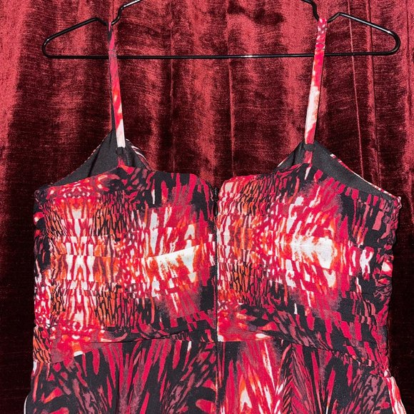 Red chiffon party mini dress 6 - Picture 9 of 16